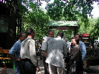 First meeting in Pomerki (cafe "Dubki (Oaks)").
